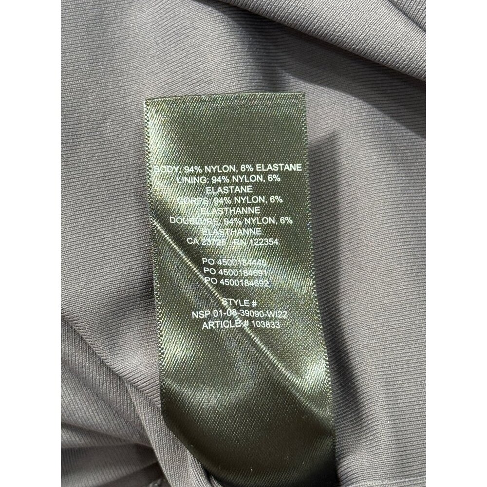 Babaton Womens Size M Contour Crew Dress Long Sleeve Gray Charcoal Stretch NEW - Picture 8 of 9